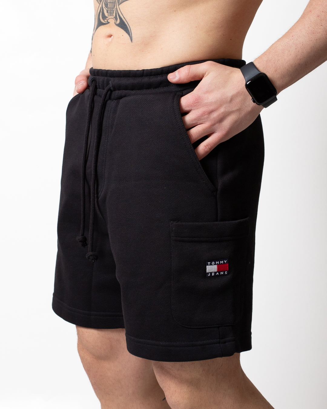 Bermuda Tommy Jeans cargo in felpa uomo