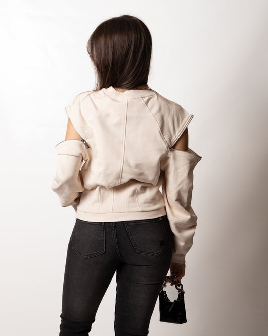 Felpa Richmond X girocollo con zip donna