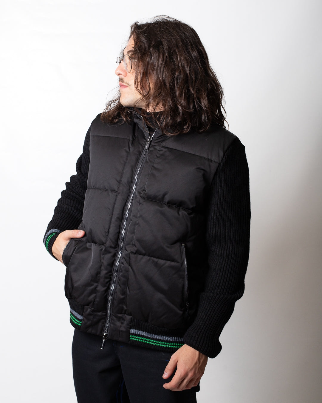 Giubbotto Iceberg con dettagli in maglia uomo