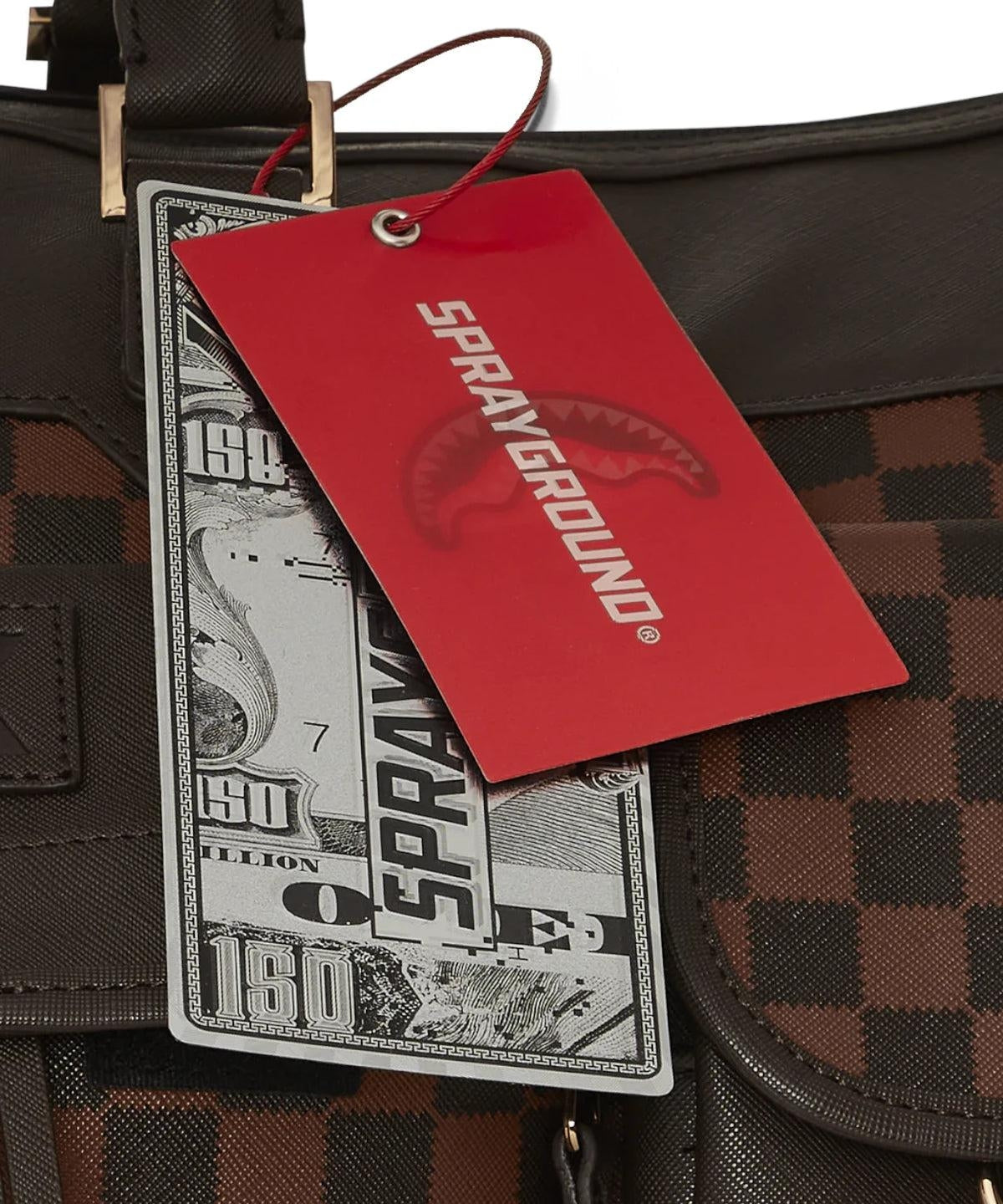 Borsone Sprayground marrone spec ops pixel emboss large duffle