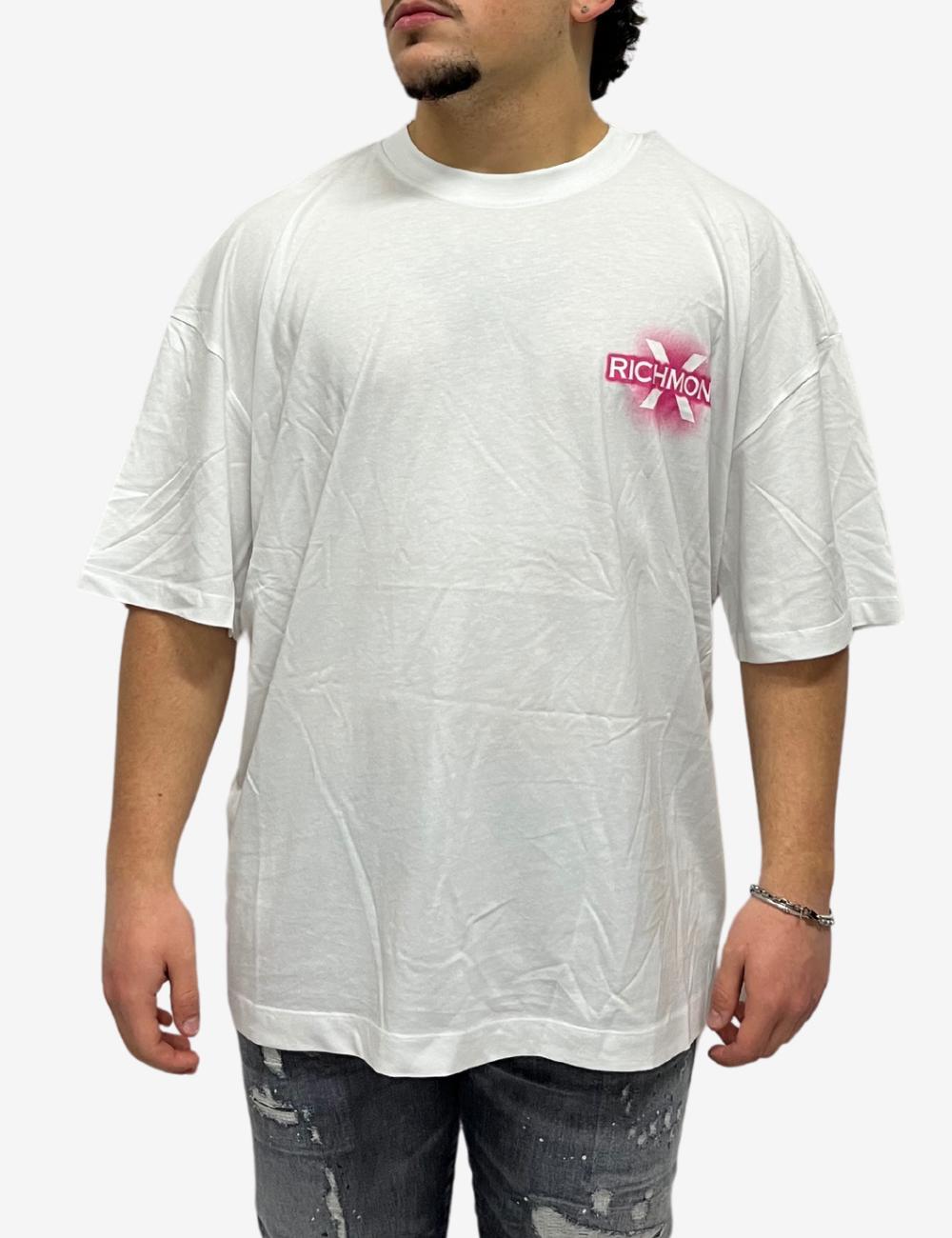 T-Shirt Richmond X con grafica e logo uomo