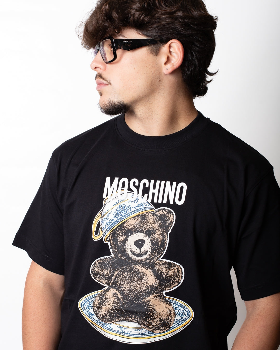 T-Shirt Moschino con stampa Teddy Bear e logo