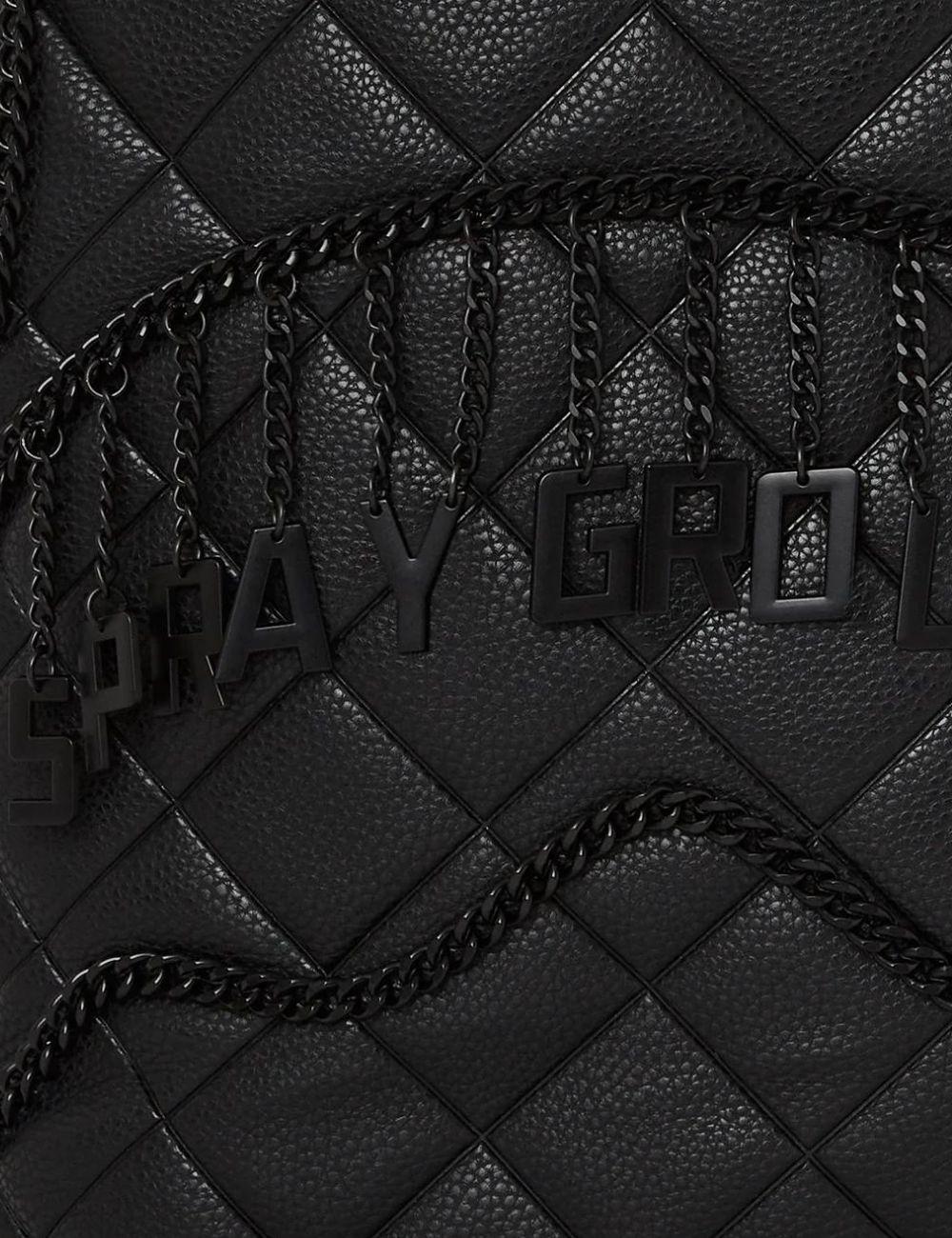 Zaino Sprayground nero quilt with 1 line stitch backpack