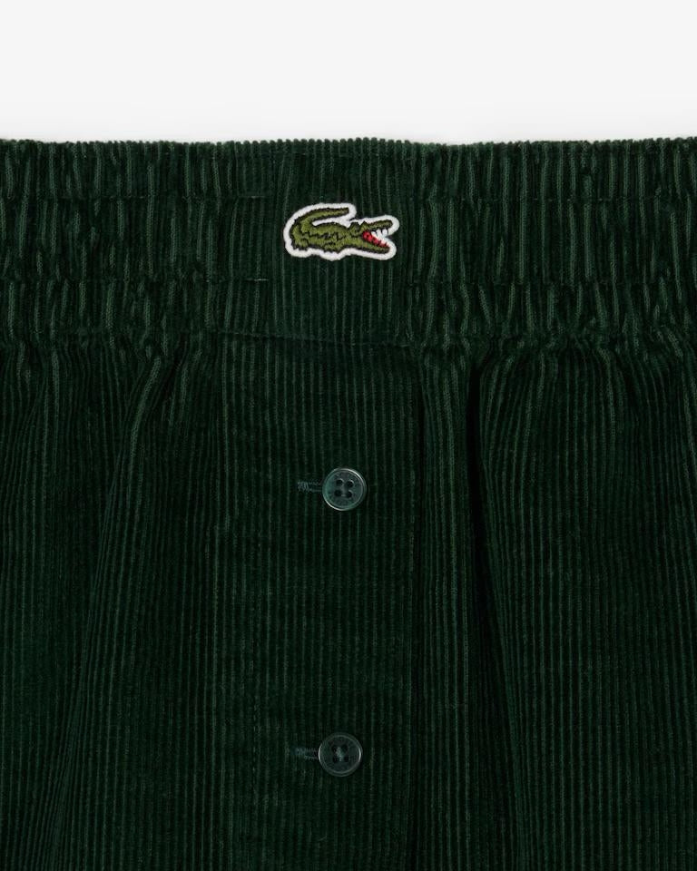 Bermuda Lacoste effetto velluto con bottoni donna