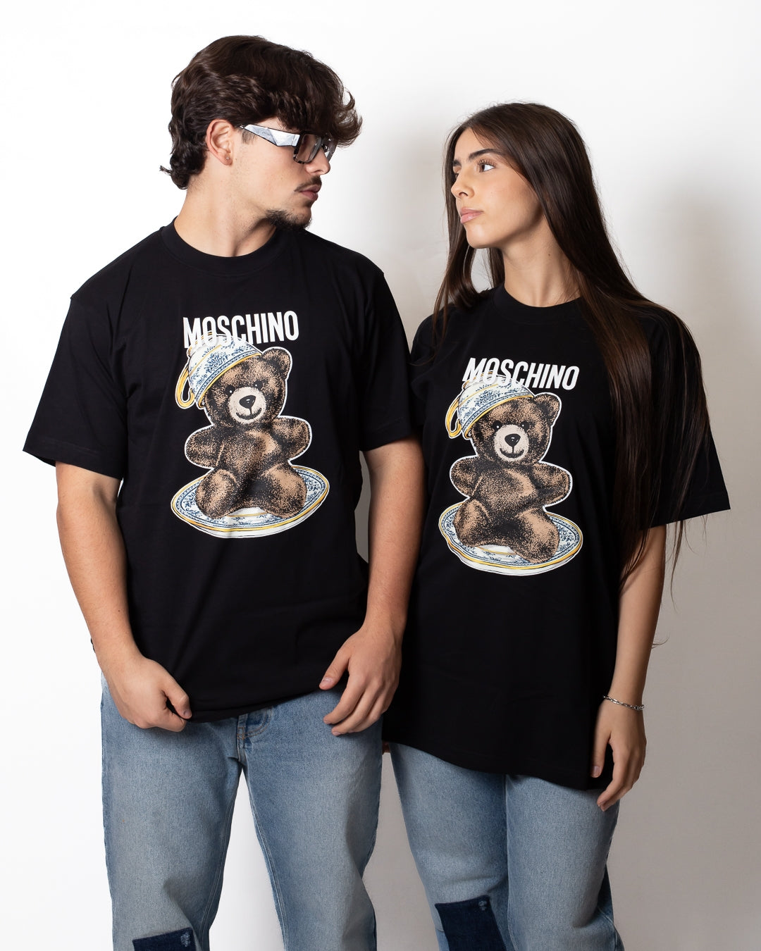 T-Shirt Moschino con stampa Teddy Bear e logo