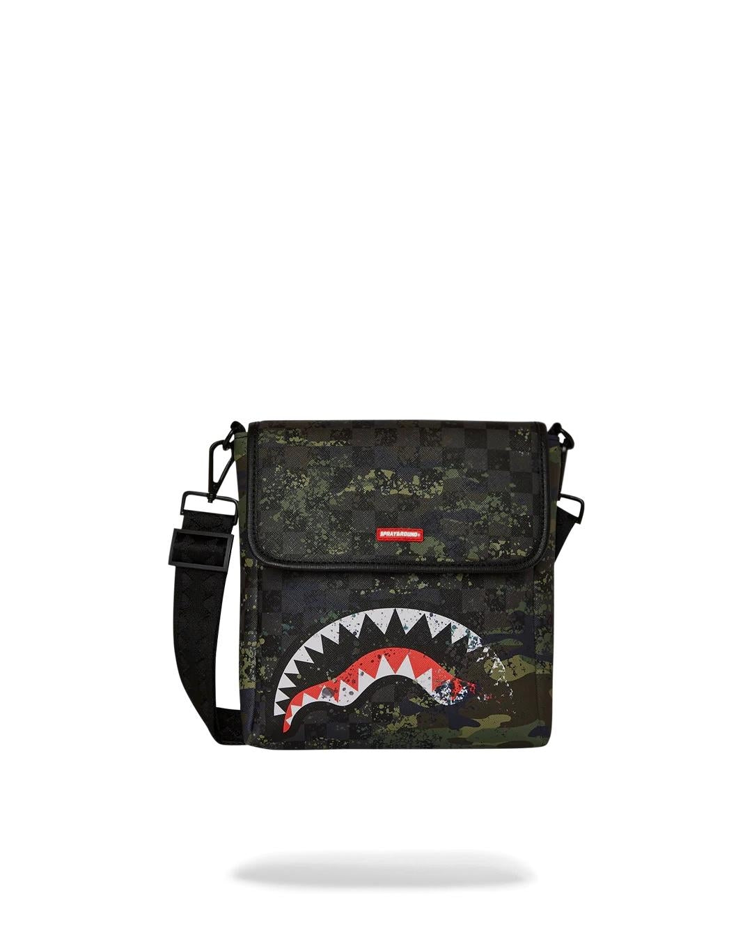 Tracolla Sprayground nero Camo splash messenger