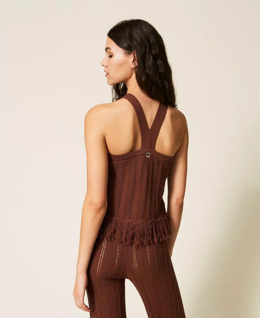 Top Twinset Actitude cropped in maglia donna
