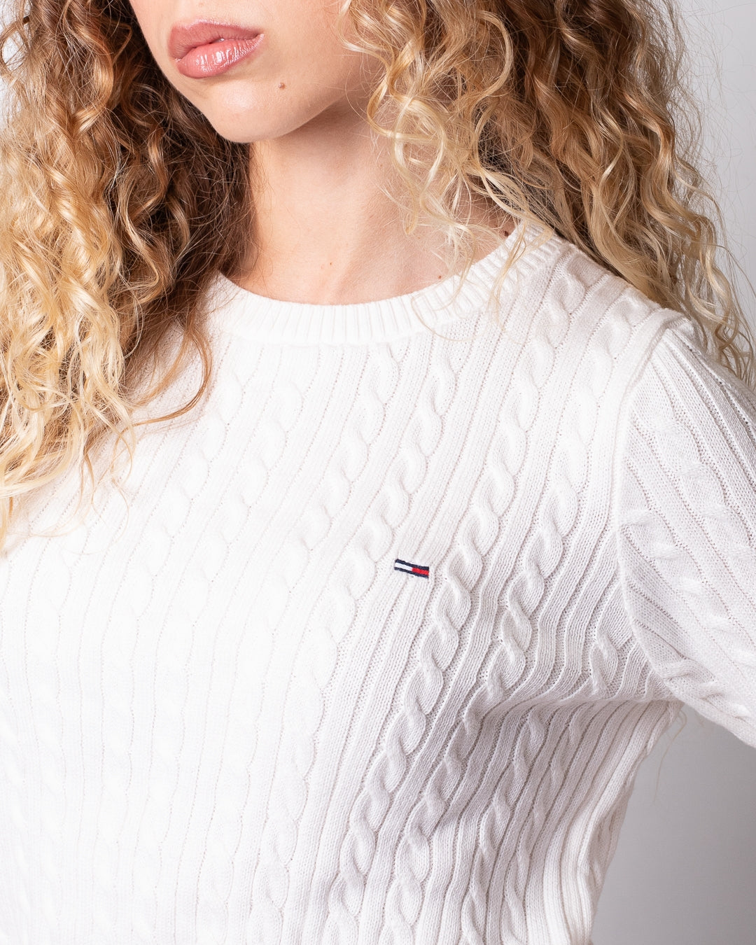 Maglia Tommy Jeans con ricamo intrecciato donna