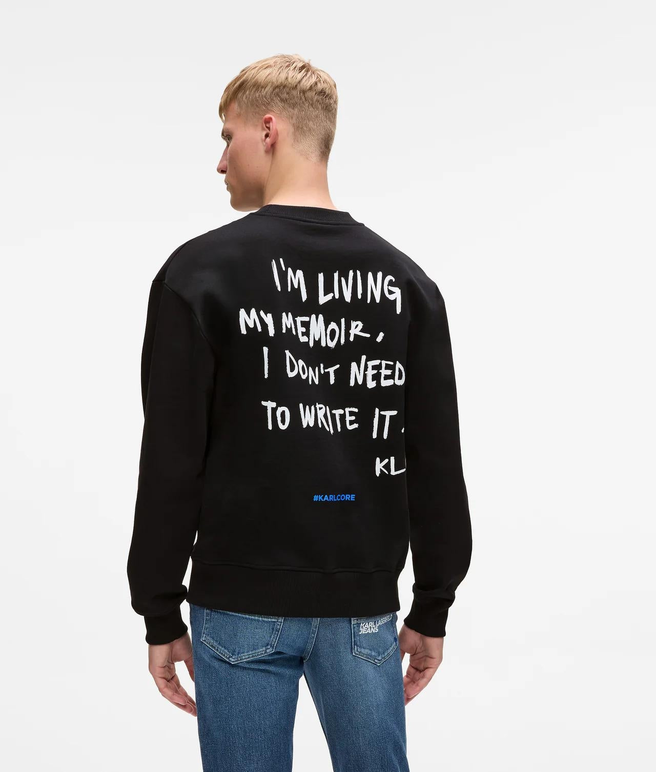 Felpa Karl Lagerfeld Jeans girocollo "Karlism" uomo