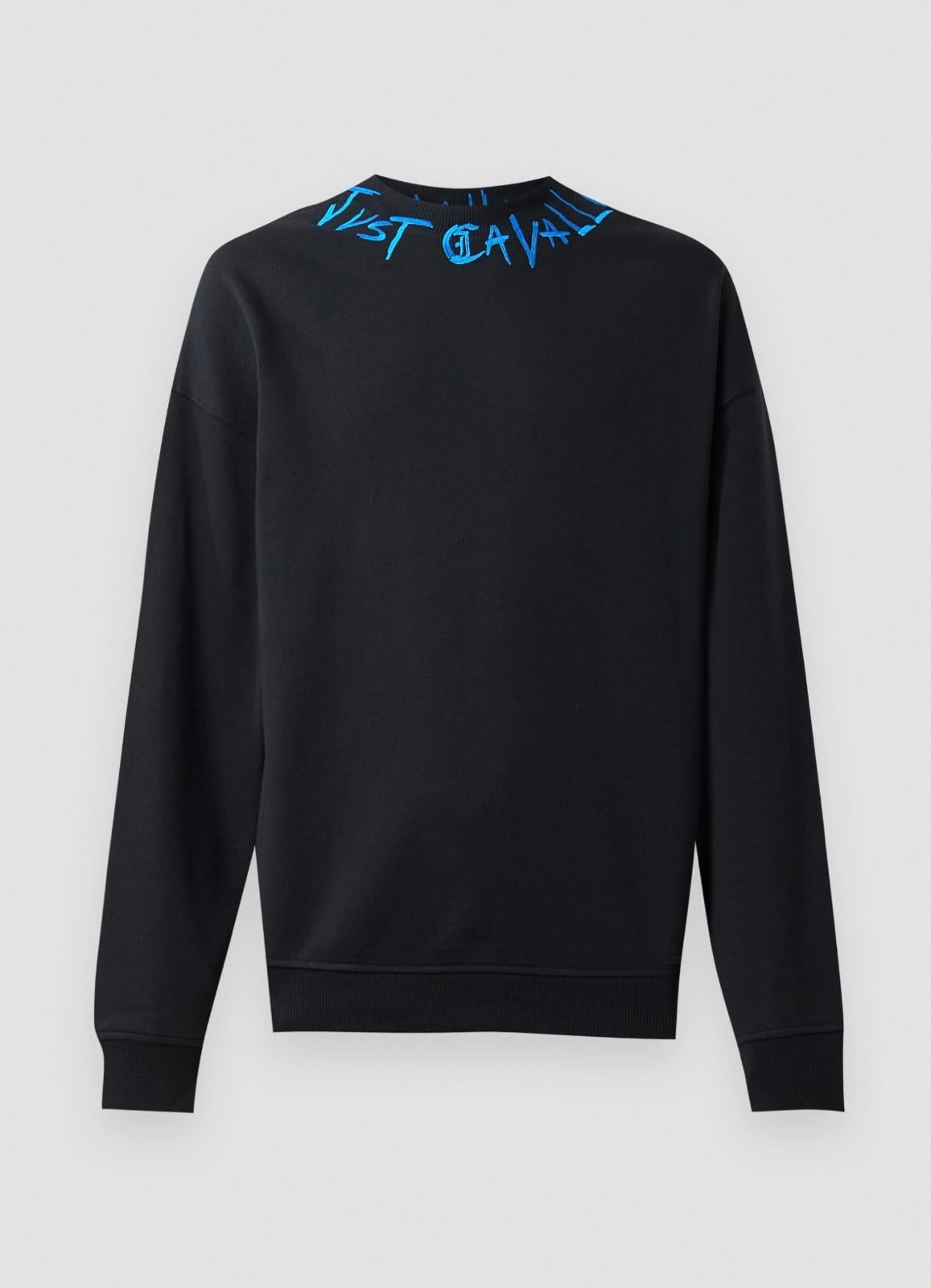 Felpa Just Cavalli "Logo Chain" girocollo uomo