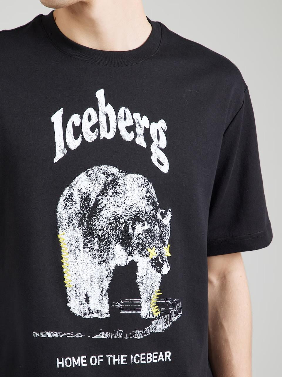 T-Shirt Iceberg con logo stampa e ricamo uomo