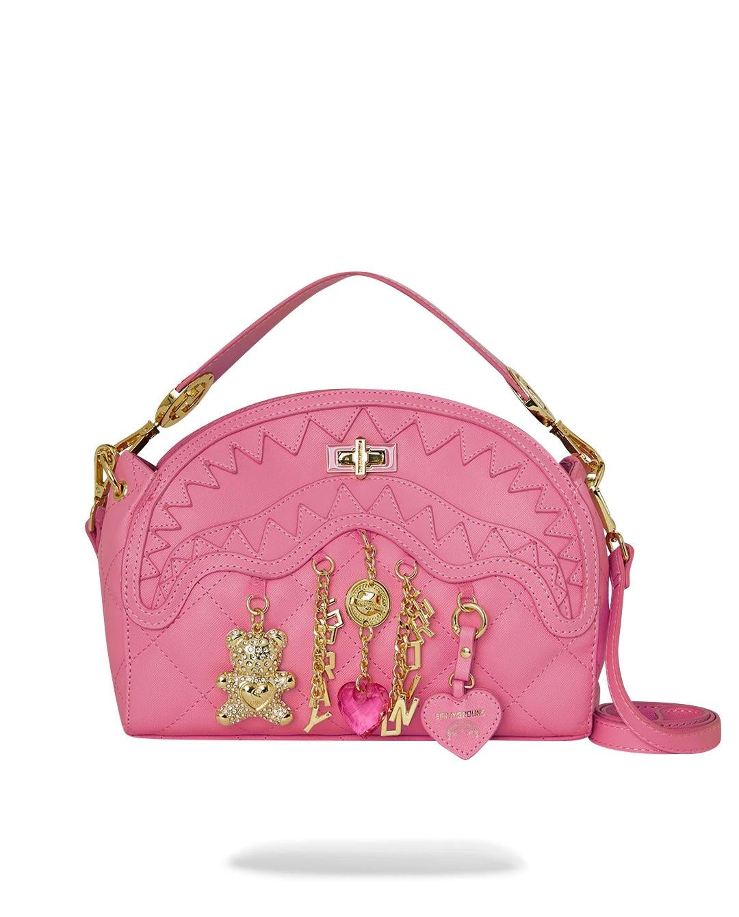Borsa a tracolla Sprayground rosa "Hanging charms handbag" donna