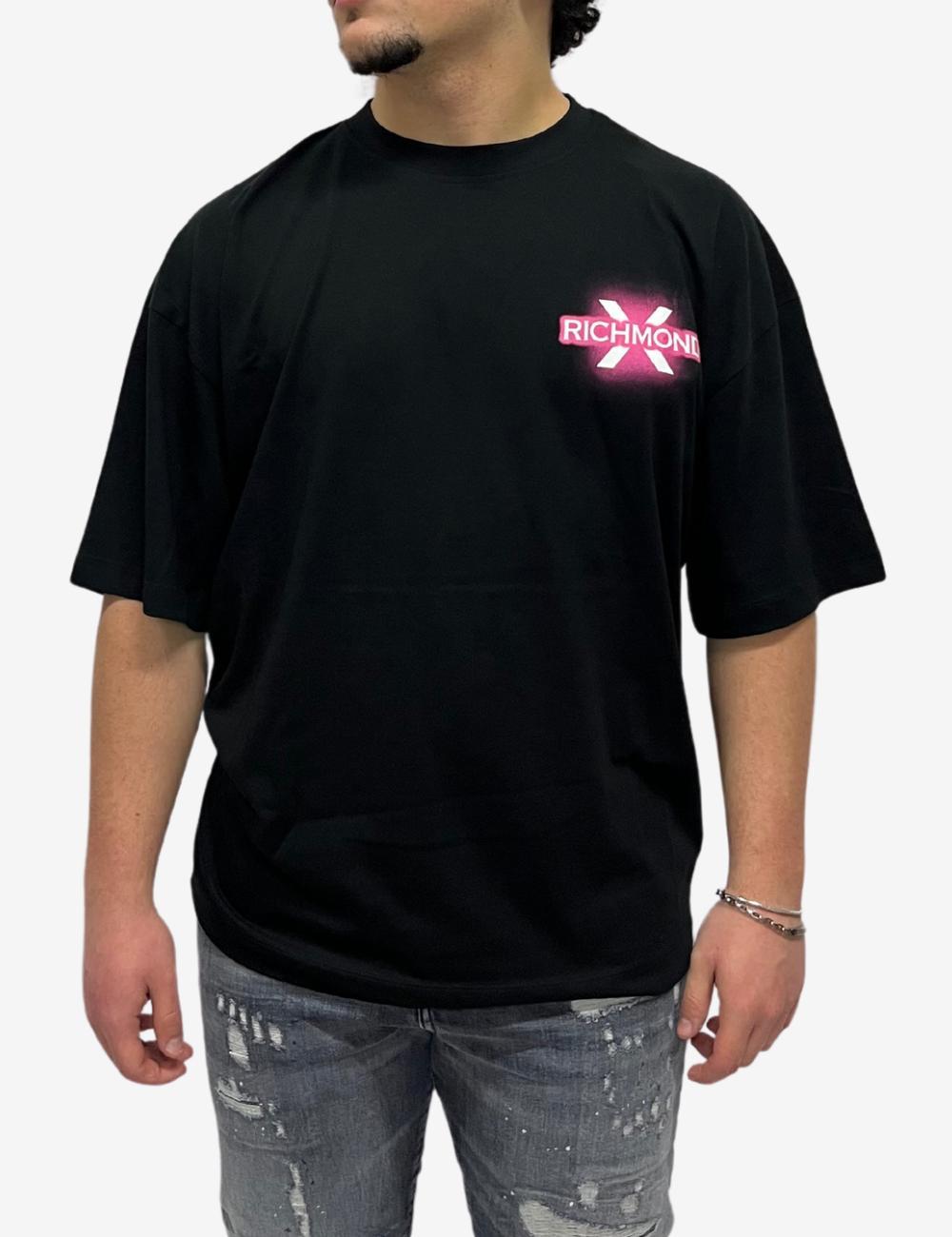 T-Shirt Richmond X con grafica e logo uomo