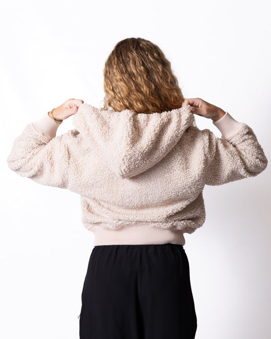 Felpa Moschino Active in teddy con cappuccio