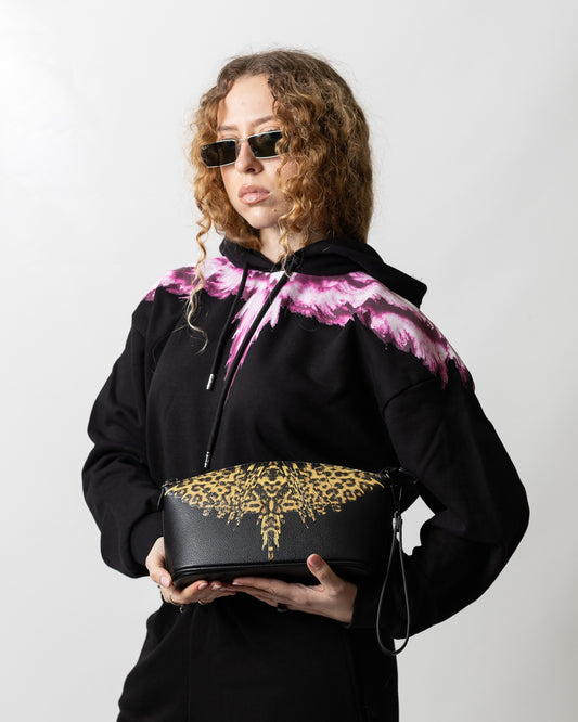 Pochette Marcelo Burlon in ecopelle "Icon Leopard"