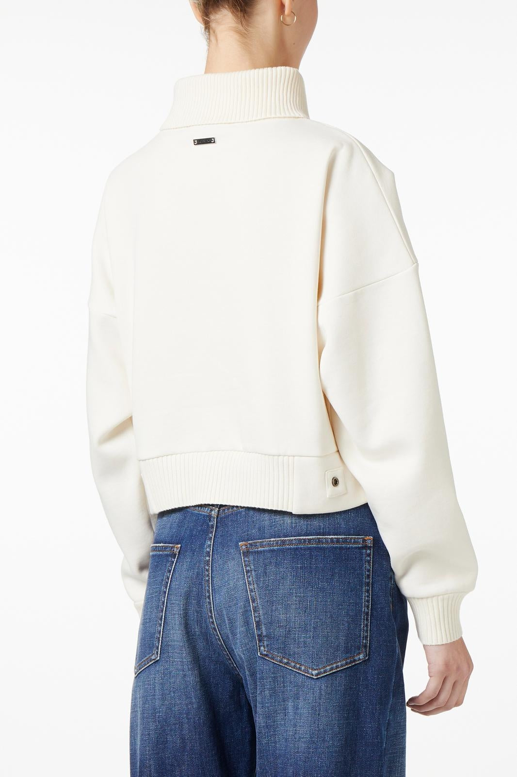 Felpa Iceberg a mezza zip con dettagli in maglia donna