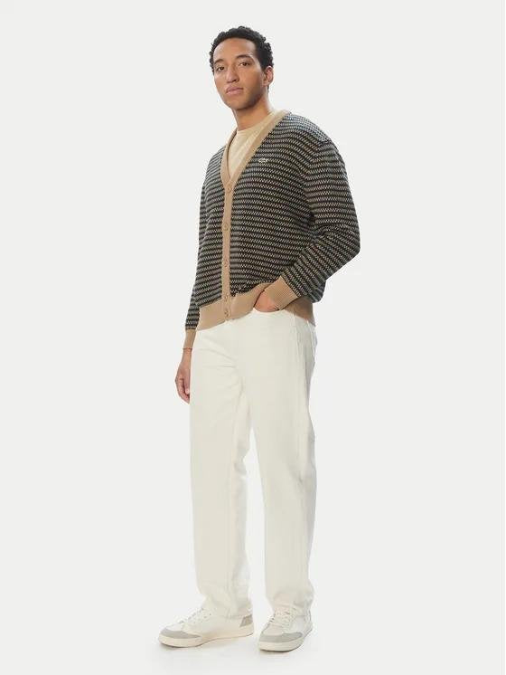 Cardigan Lacoste jacquard con logo ricamato
