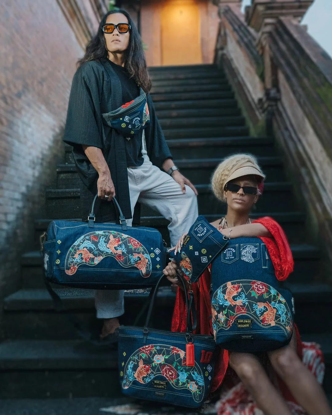 Zaino Sprayground denim "EVISU STYLE BACKPACK"