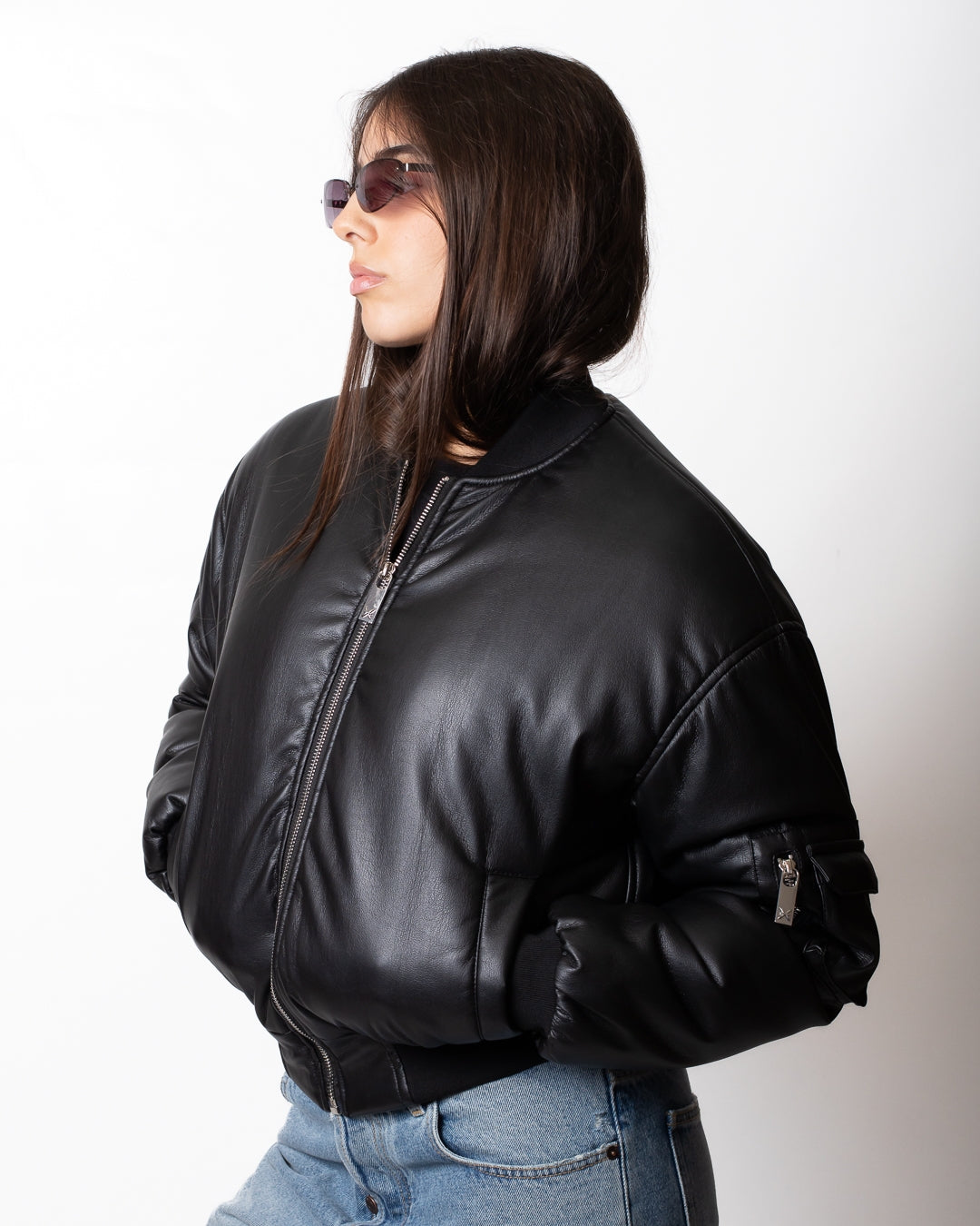 Giubbotto Richmond X in ecopelle modello bomber donna