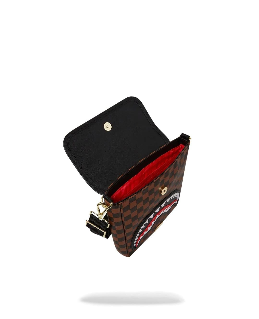 Tracolla Sprayground marrone Sawtooth sharks in paris messanger sling