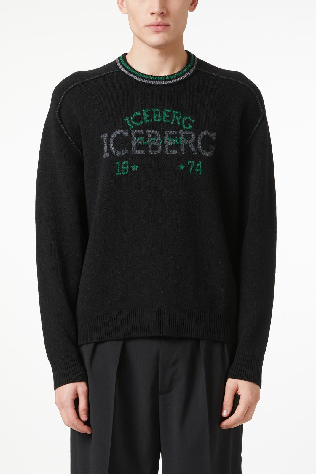 Maglia Iceberg girocollo in misto lana uomo