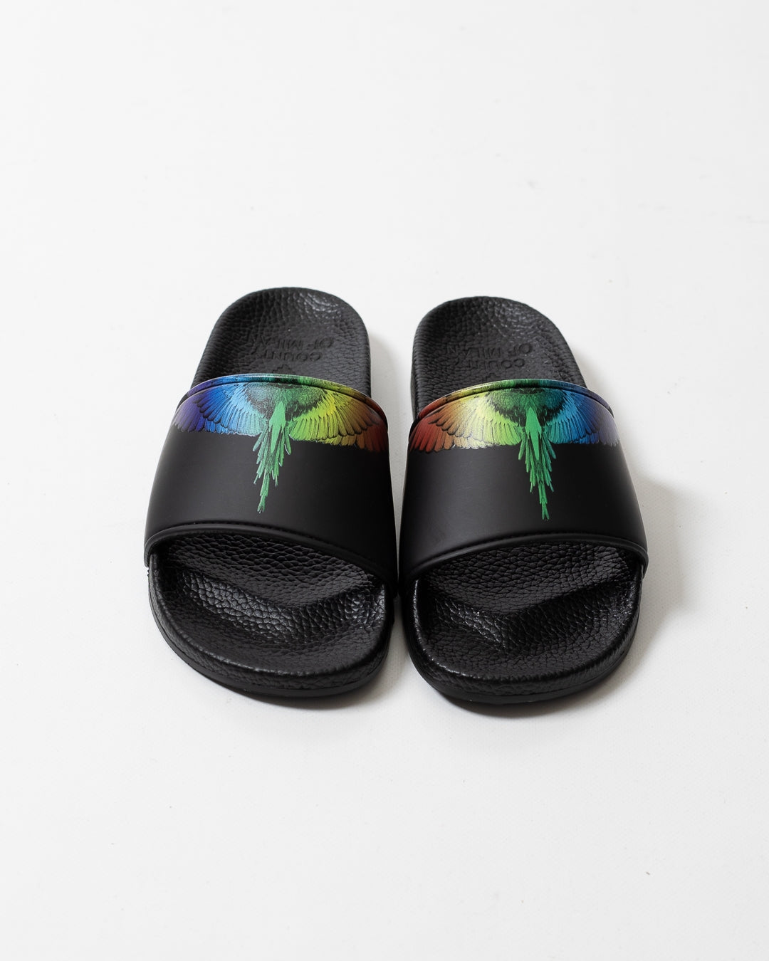 Ciabatte Marcelo Burlon in gomma "Icon Wings Rainbow" uomo