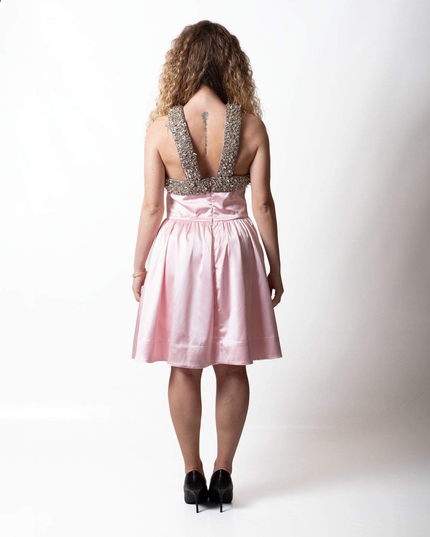 Abito John Richmond short dress in seta con borchie donna