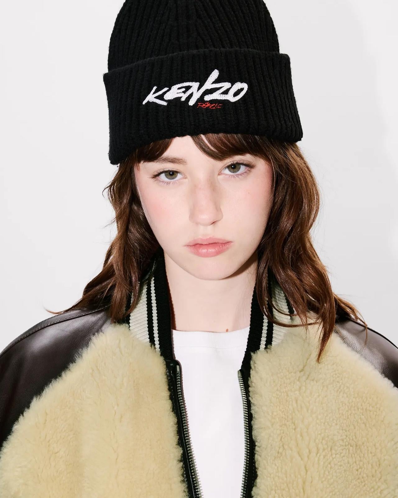 Giubbotto Kenzo Paris "Futura Sherling" in vera pelle