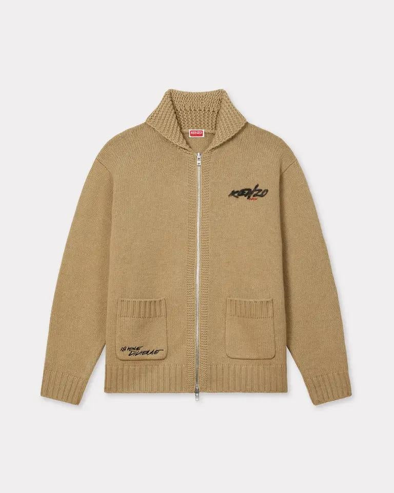 Cardigan Kenzo Paris "Futura" in lana uomo