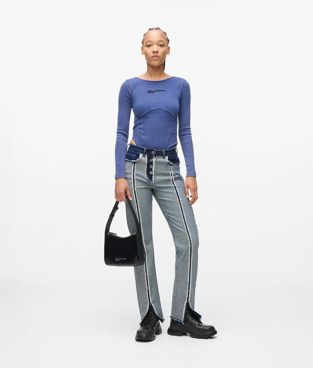 Jeans Karl Lagerfeld high rise straight donna