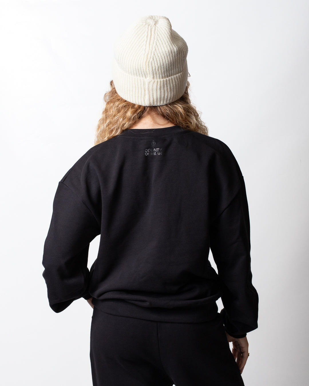 Felpa Marcelo Burlon girocollo con strass donna