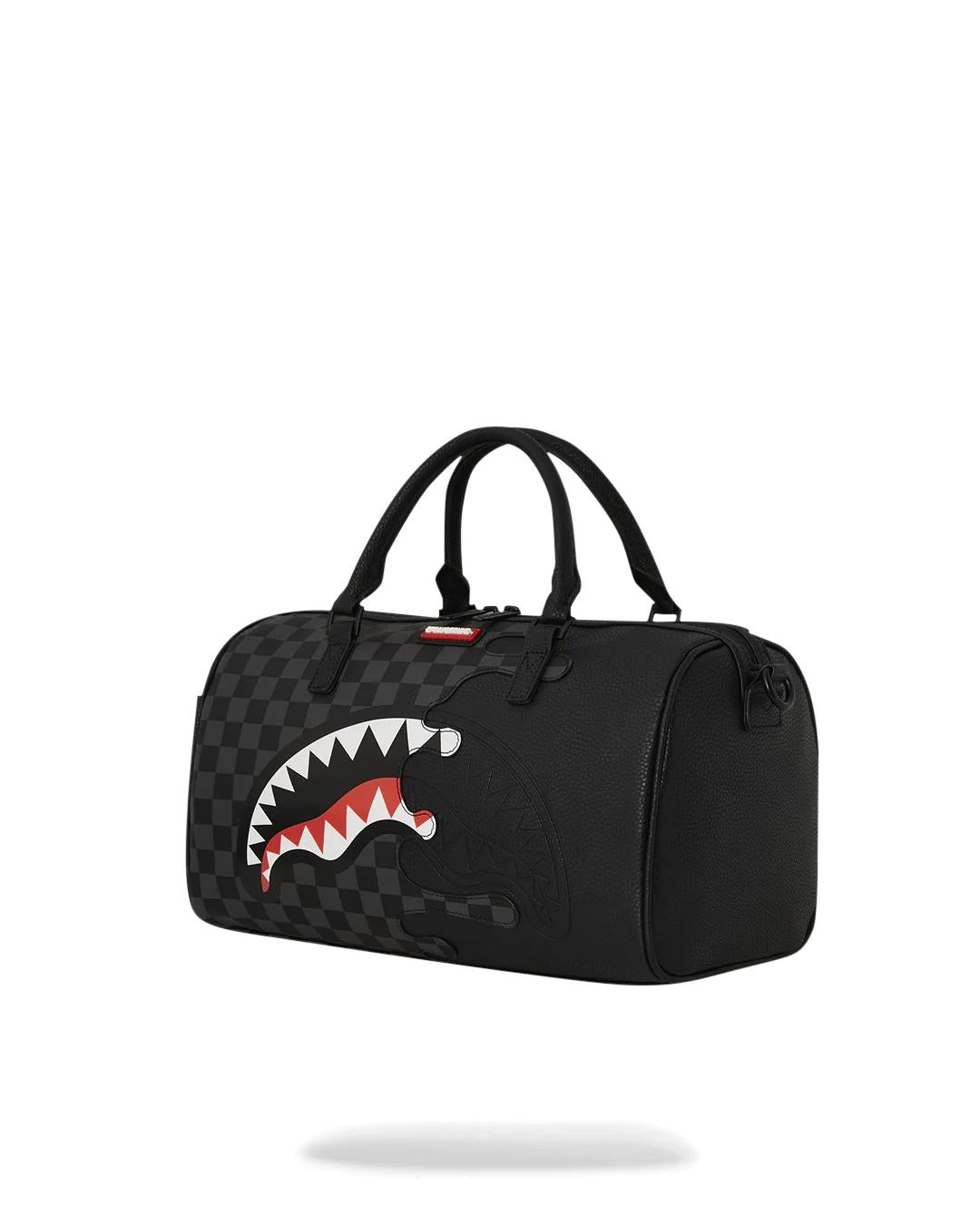 Borsa Sprayground nero unfinished shark mini duffle
