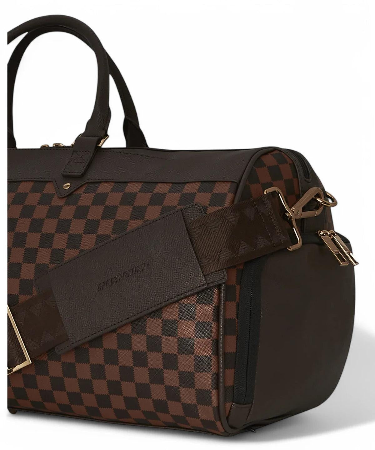Borsone Sprayground marrone spec ops pixel emboss large duffle