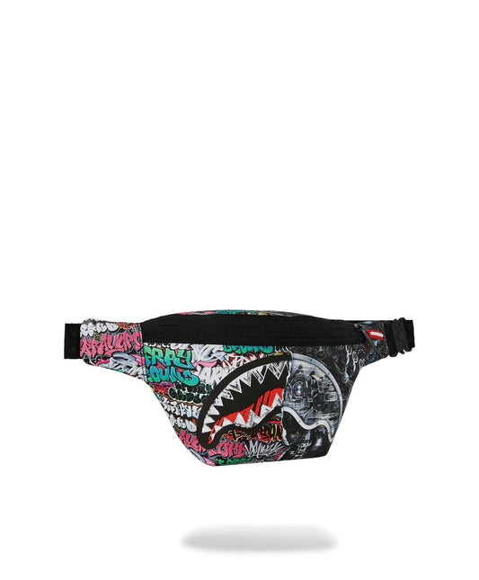 Marsupio Sprayground nero split cybershark savvy crossbody