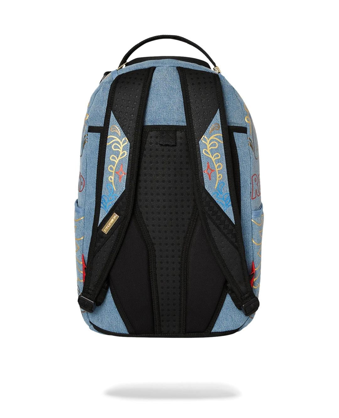 Zaino Sprayground denim Metallic printed denim shark dlxsv backpack