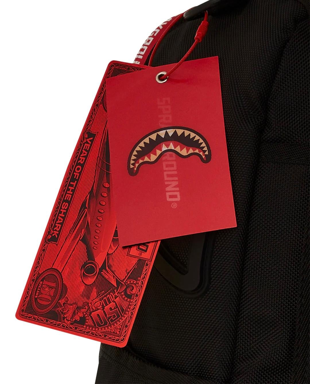 Zaino Sprayground nero Printed zipper shark dlxr backpack