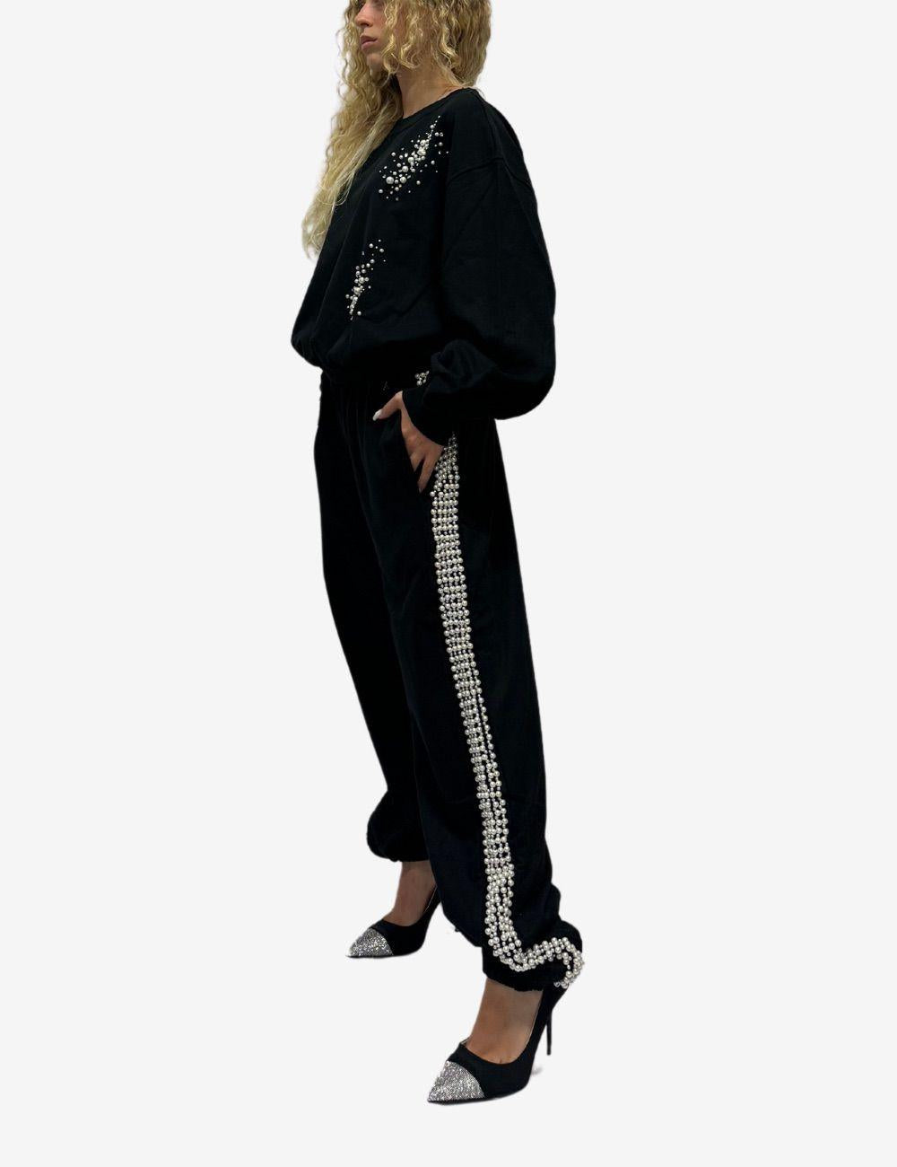 Felpa Twinset Actitude girocollo con perline donna