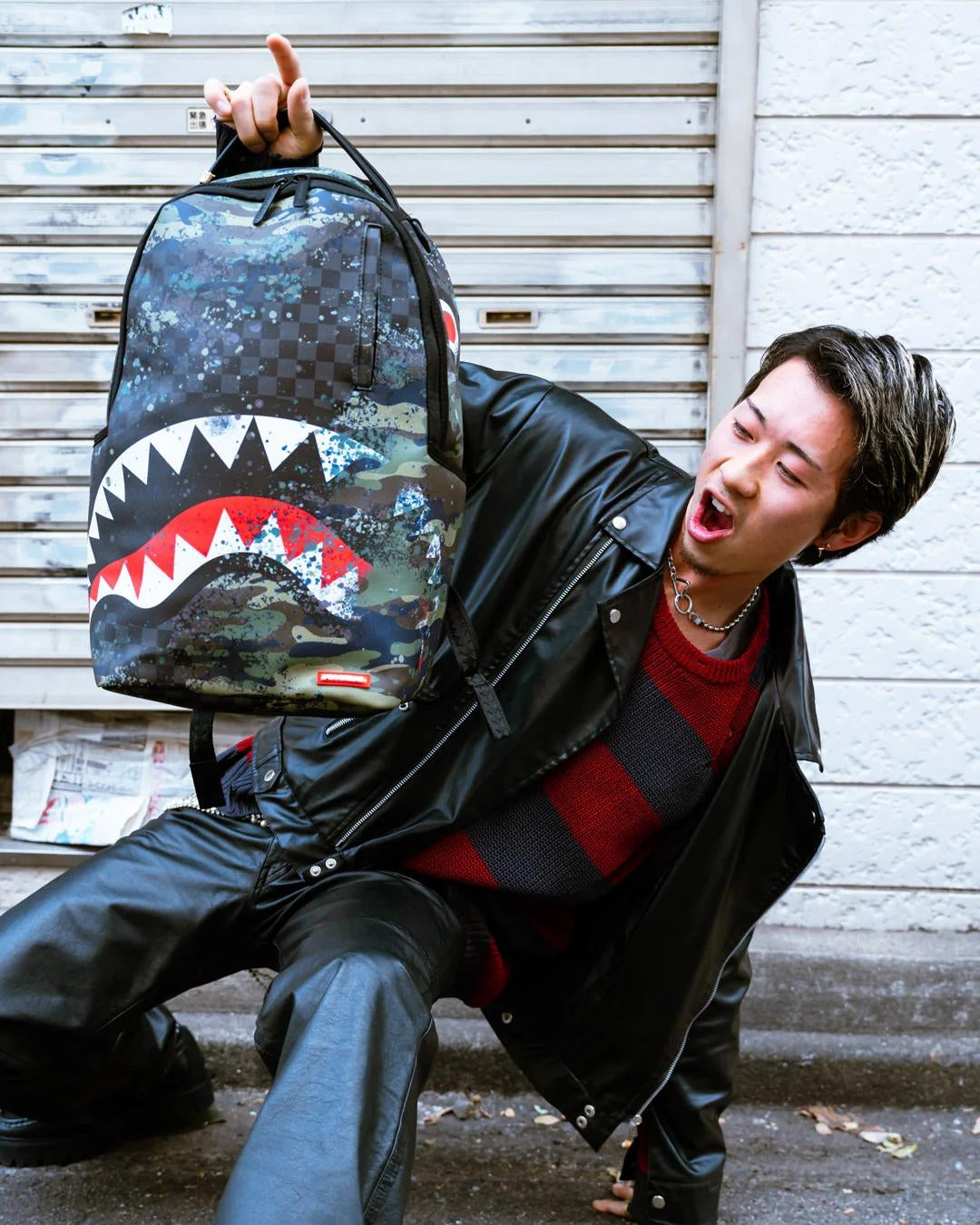 Zaino Sprayground nero Camo Splash dlxsv backpack
