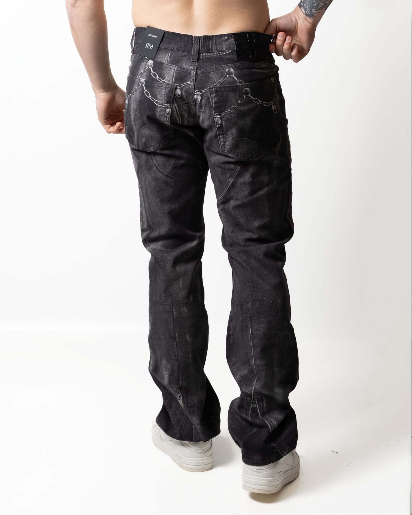 Jeans John Richmond straight con stampa all-over uomo
