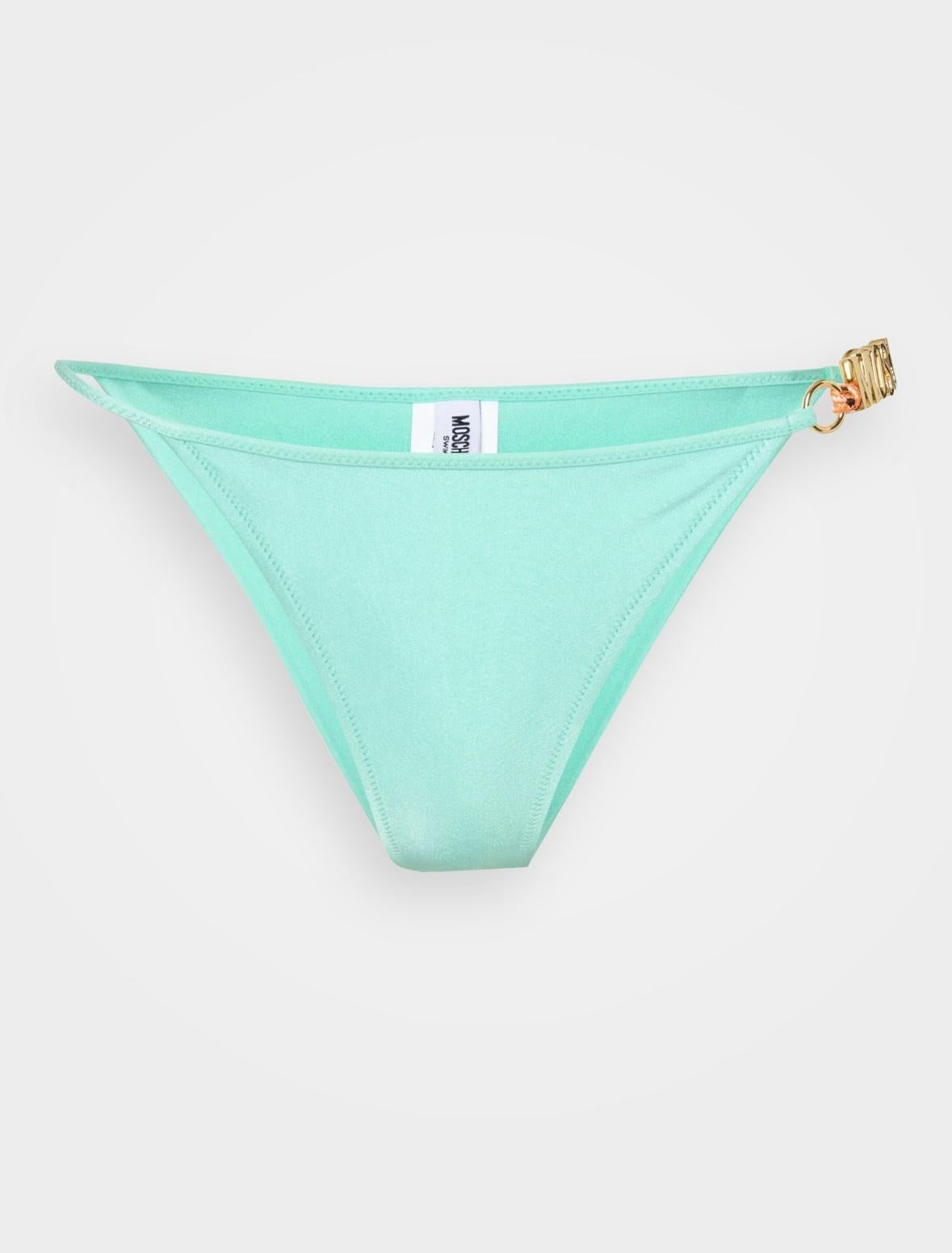 Slip mare Moschino Swim con corda e placca in metallo donna