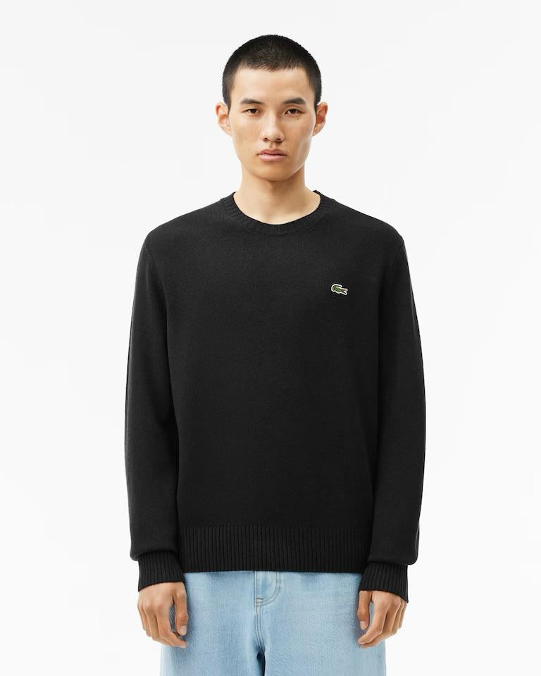 Maglia Lacoste girocollo in lana cardata