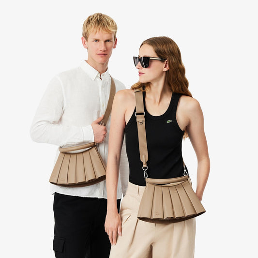 Borsa Lacoste in pelle plissettata donna