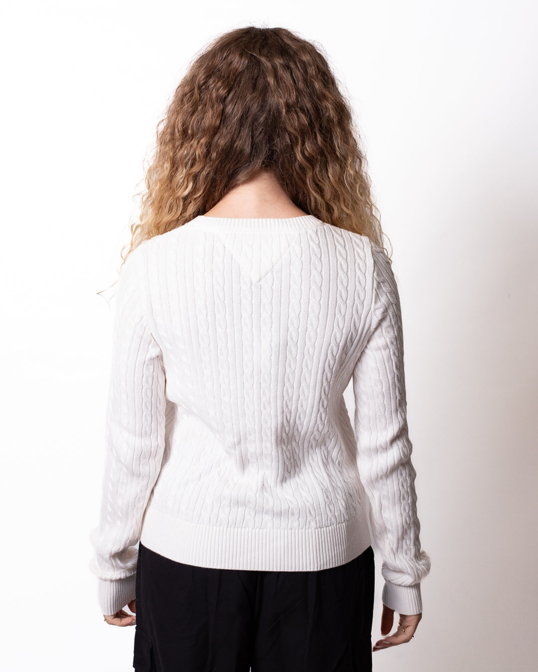 Maglia Tommy Jeans con ricamo intrecciato donna