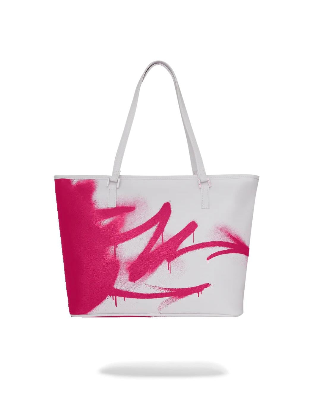 Borsa Sprayground bianco pink vandal tote