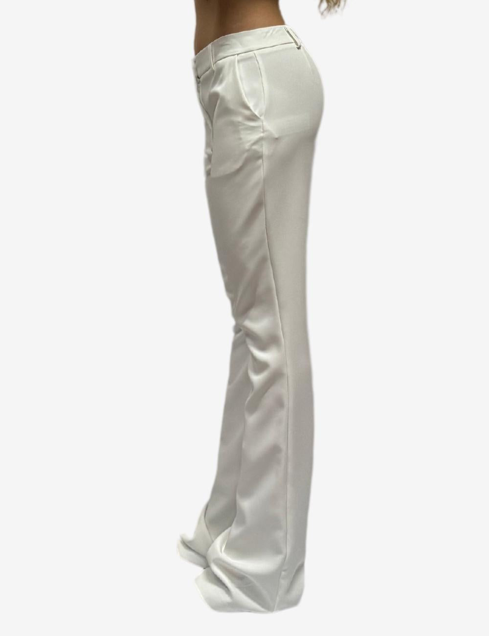Tailleur Silvian Heach bianco con contorno collo a contrasto donna