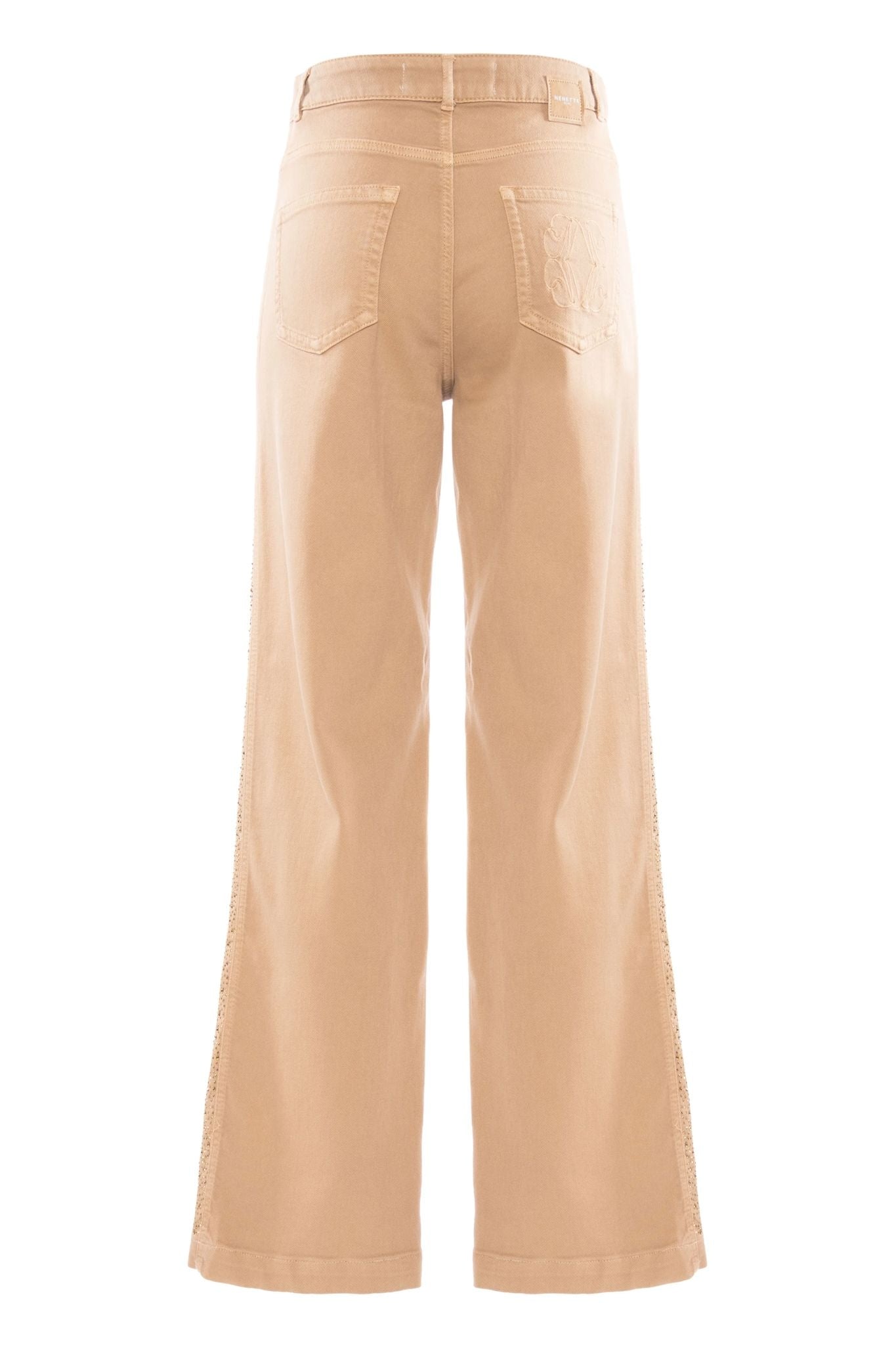 Pantalone Nenette straight con strass donna