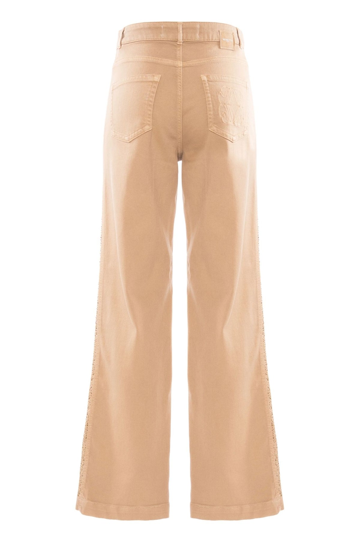 Pantalone Nenette straight con strass donna