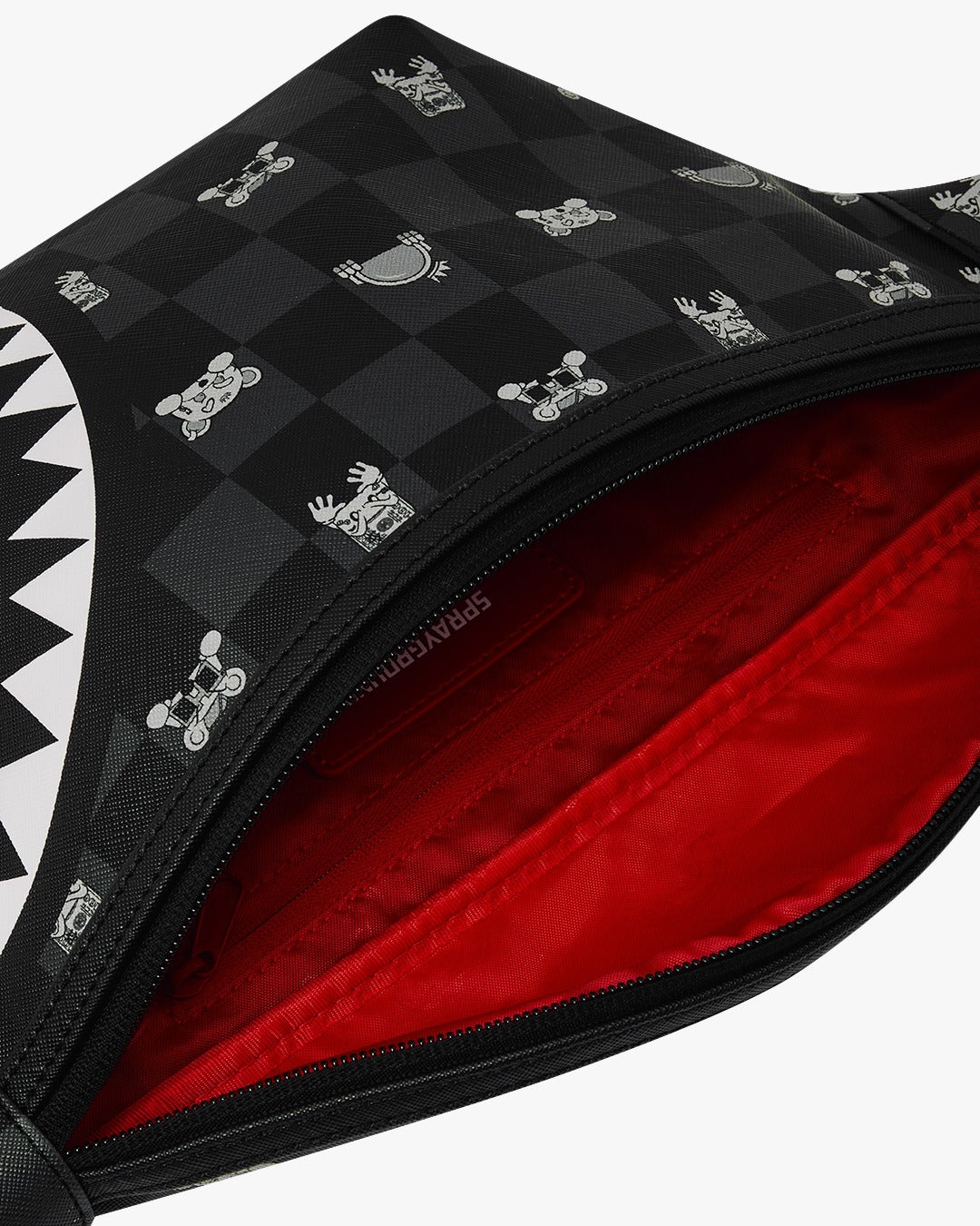 Marsupio Sprayground nero GRAY PEEKING CHARACTER CHECK SAVVY CROSSBODY