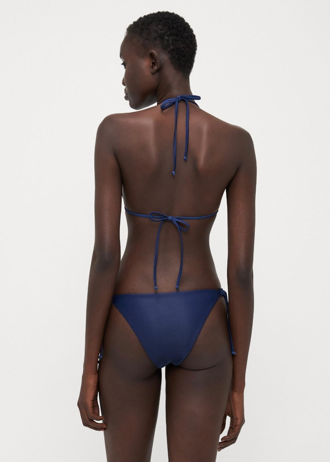 Triangolo mare Moschino Swim con maxi logo a strisce donna