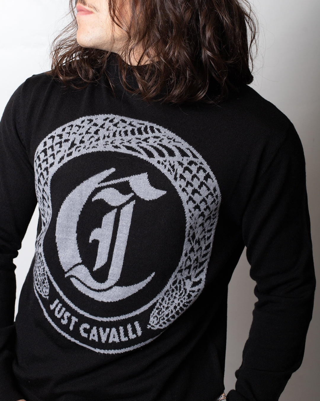 Maglia Just Cavalli lupetto misto lana uomo